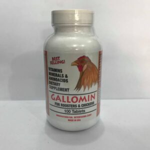 Gallomin - Thuốc nuôi tăng bo, thể lực, bổ phổi cho gà đá 1 hũ 100 viên-image